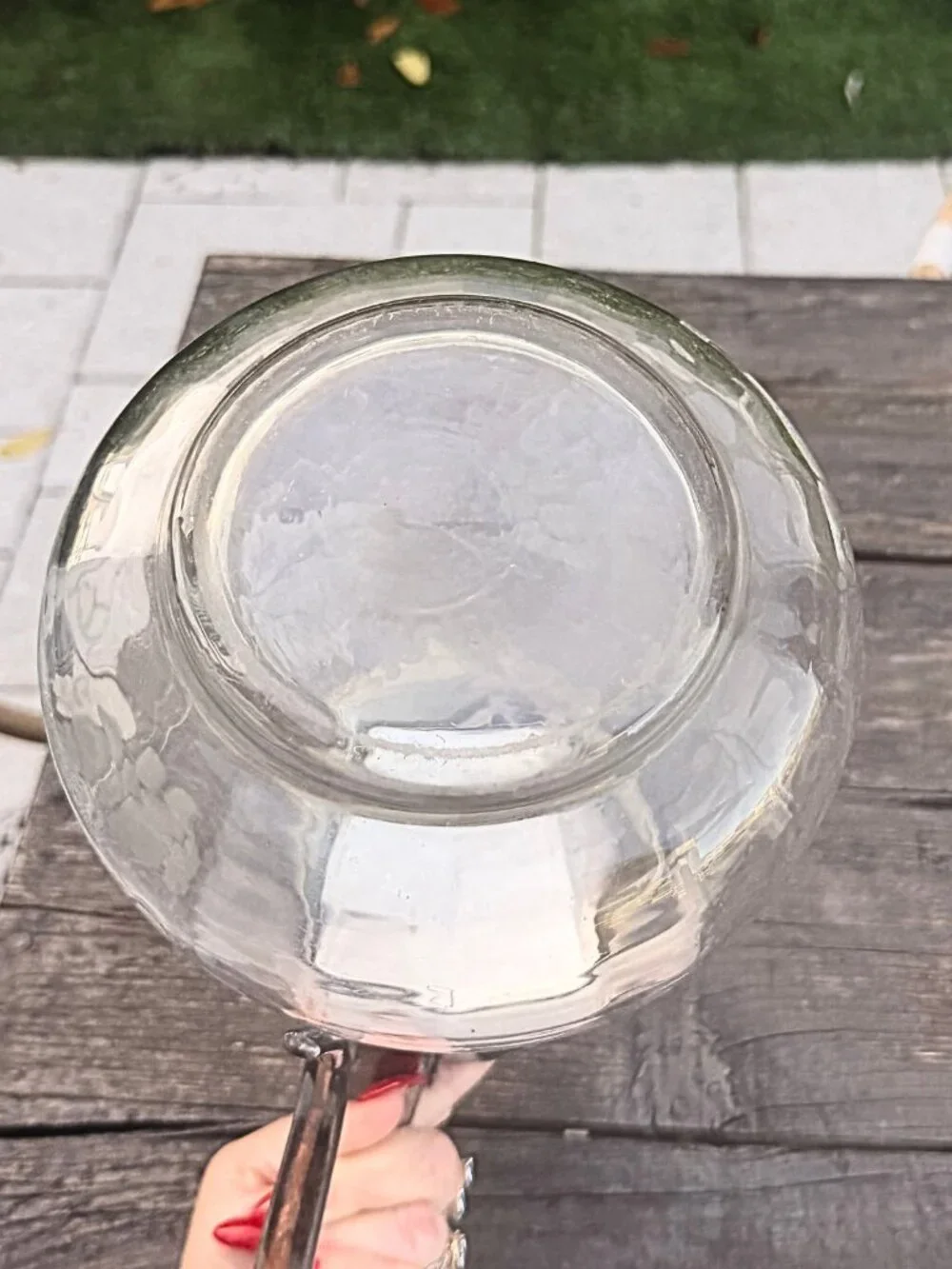 Vintage Silver Plated Decanter Carafe Glass 